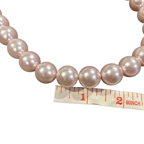 Pale Pink Faux Pearl Long Single Strand Necklace by Stephan & Co. - Picture 14 of 14